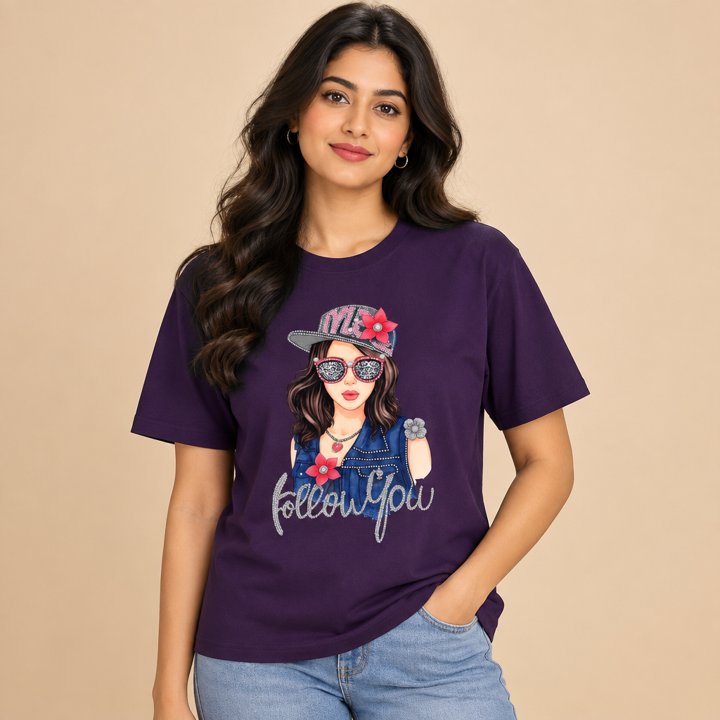 Purple female model preview