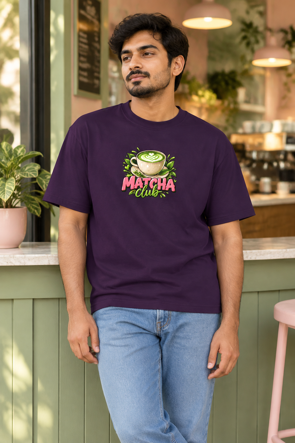 Purple male model