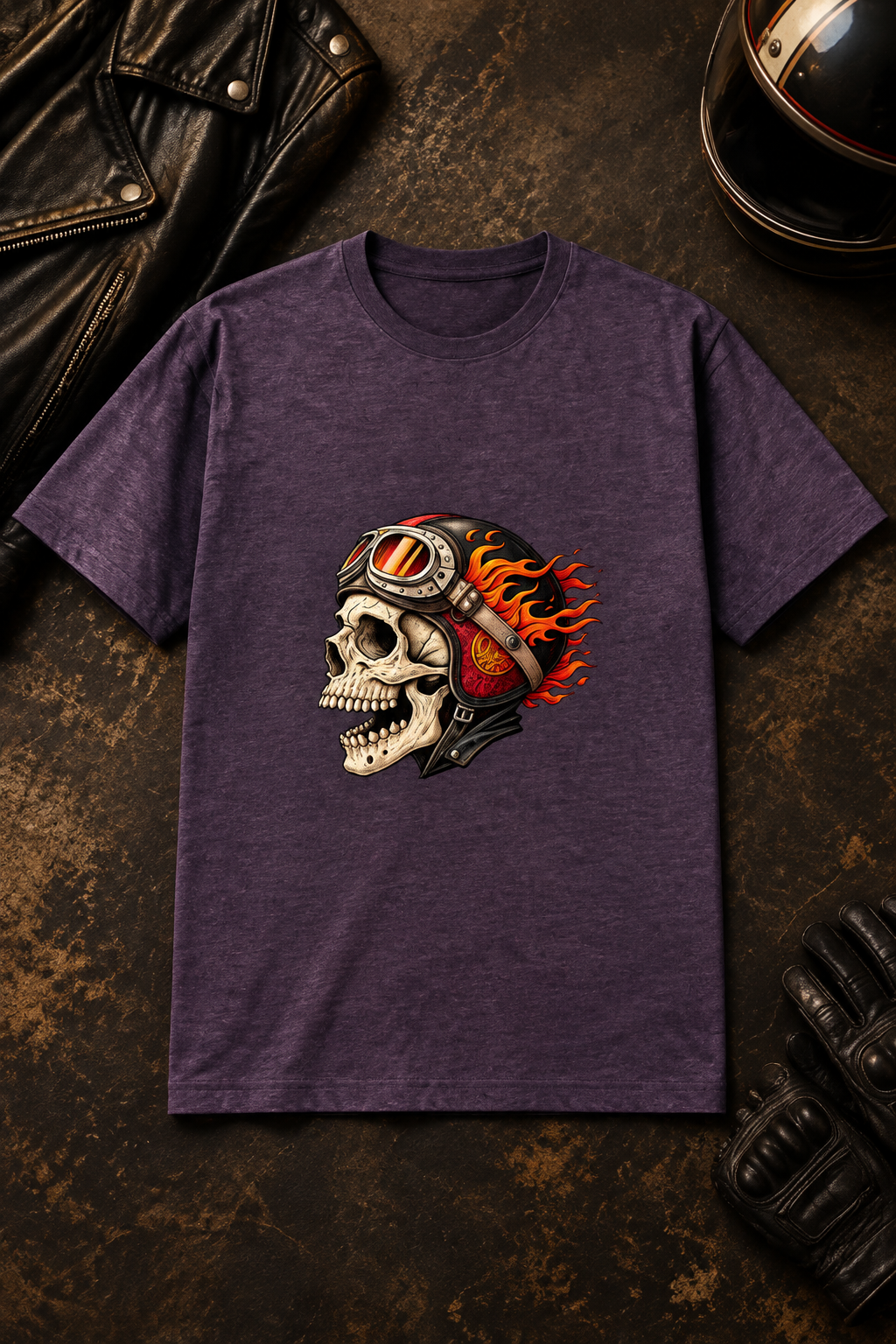 Purple Melange biker design