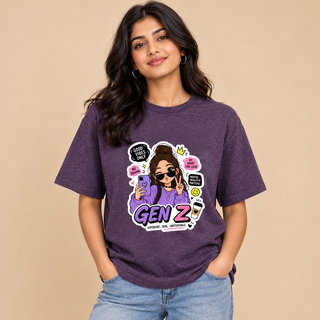 Purple Melange female model preview