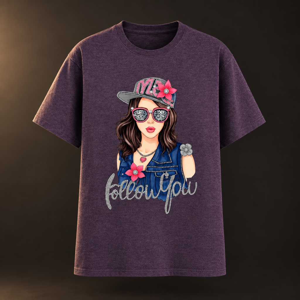 Purple Melange female model preview
