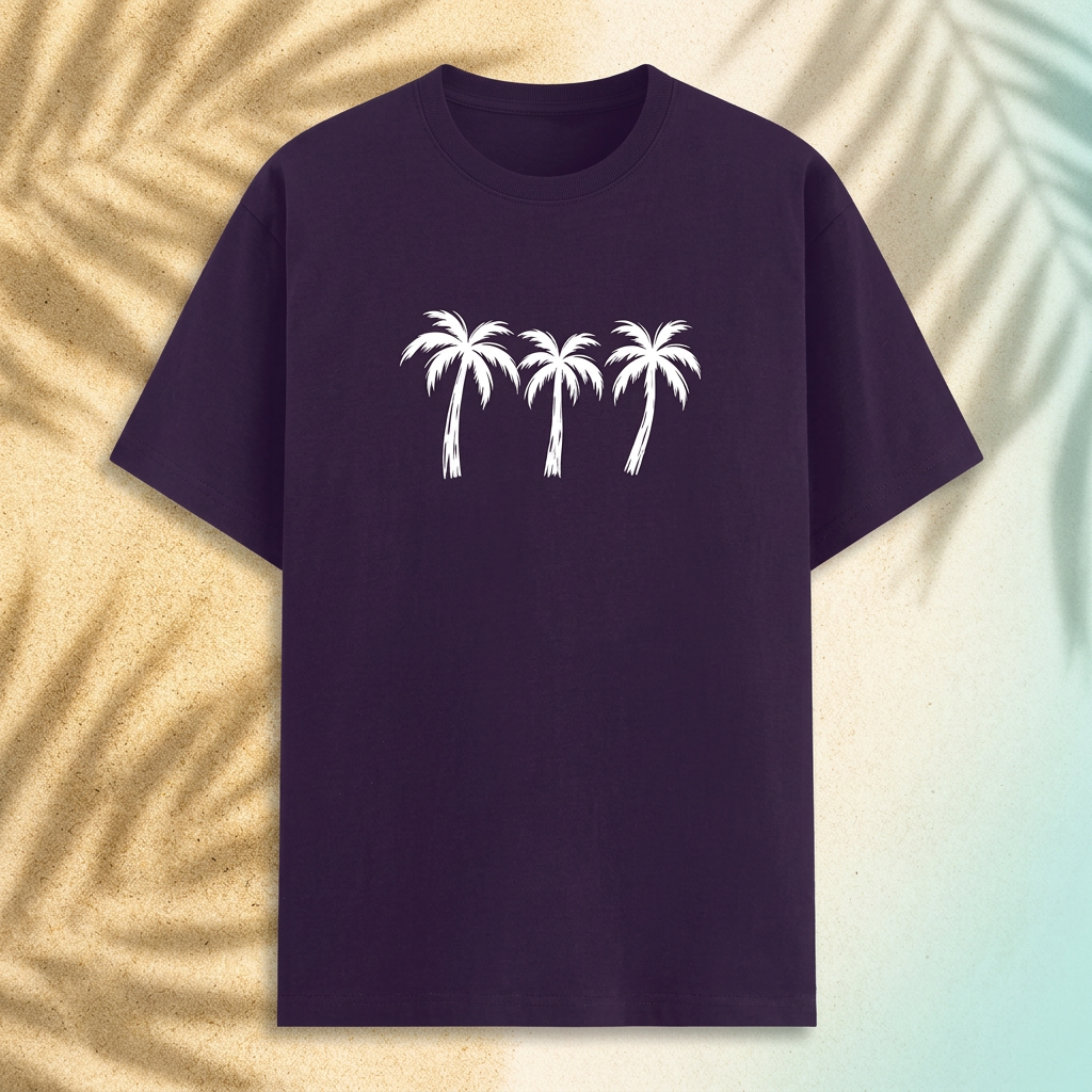 Purple palm design preview