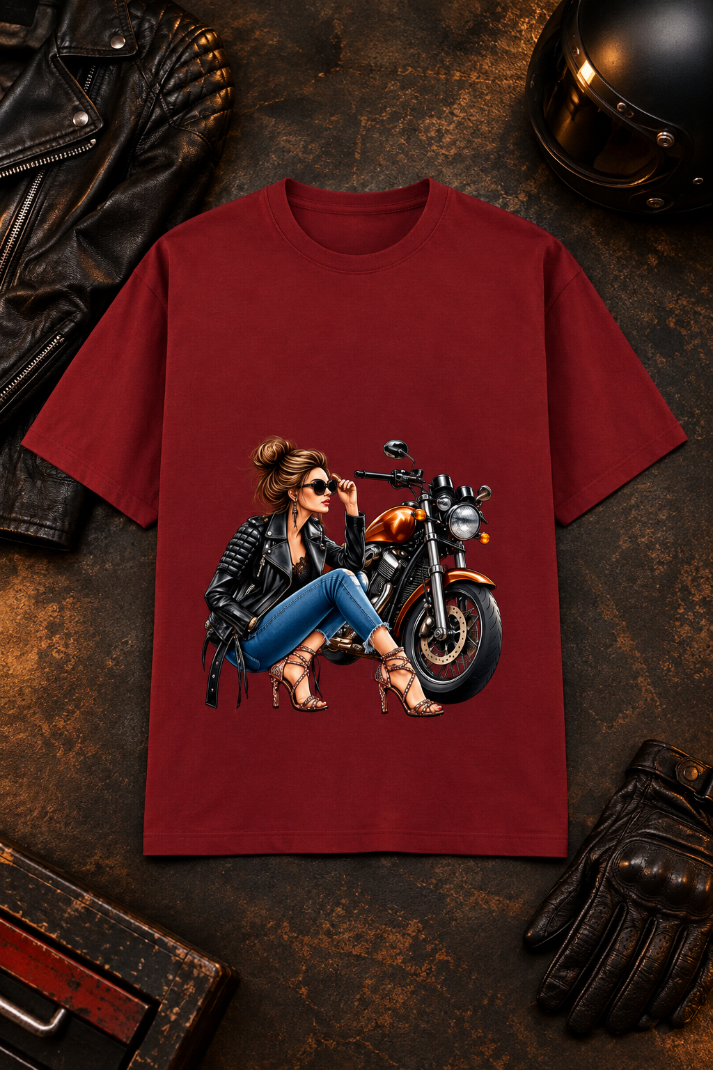 Red biker design