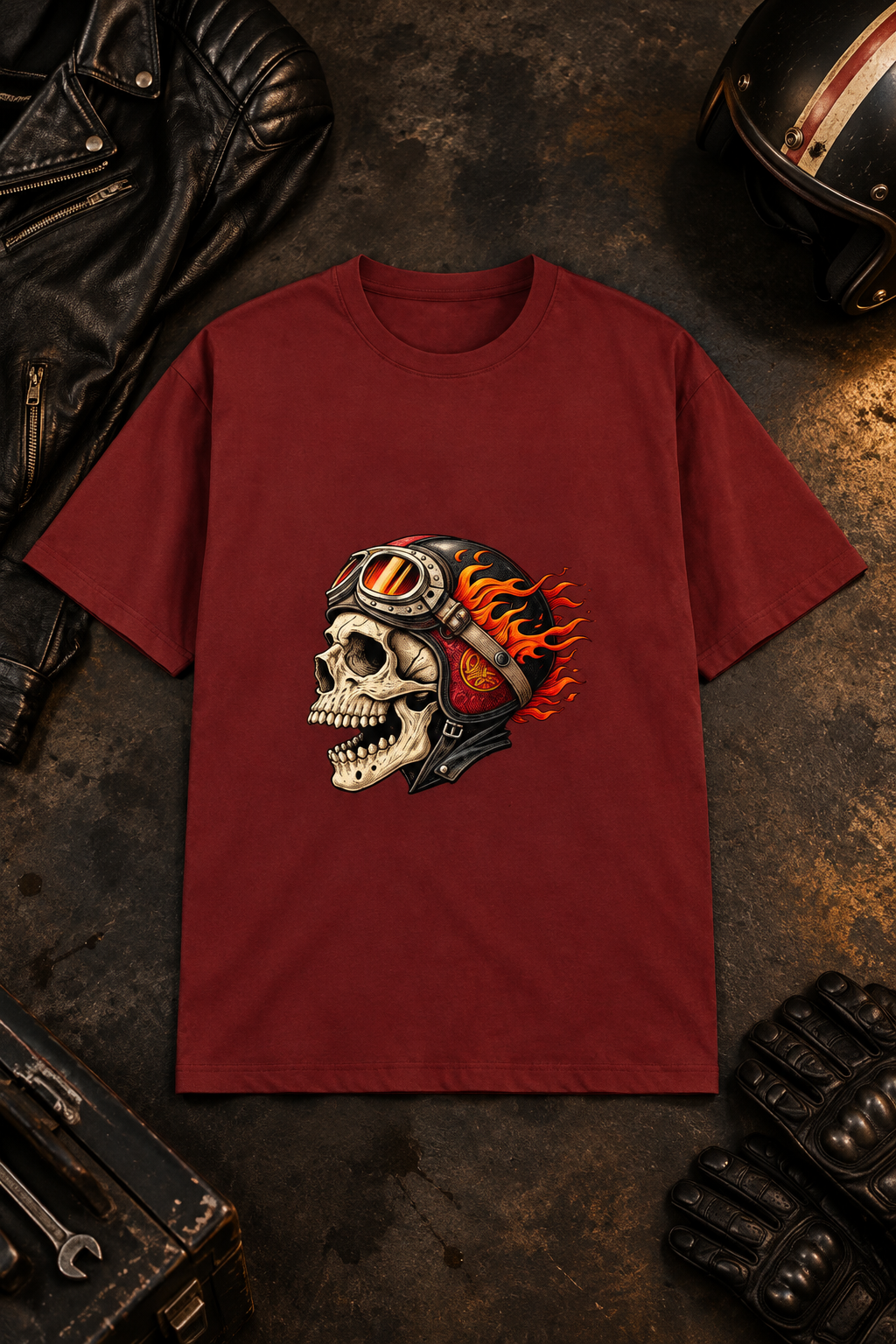 Red biker design