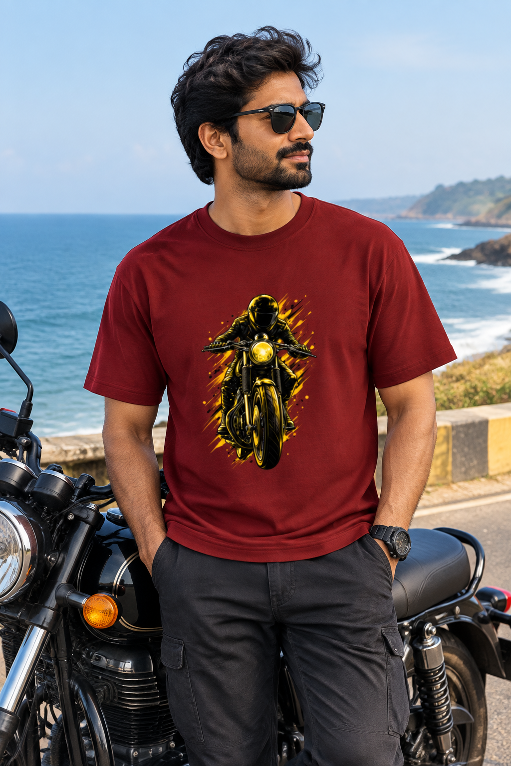 Red biker model