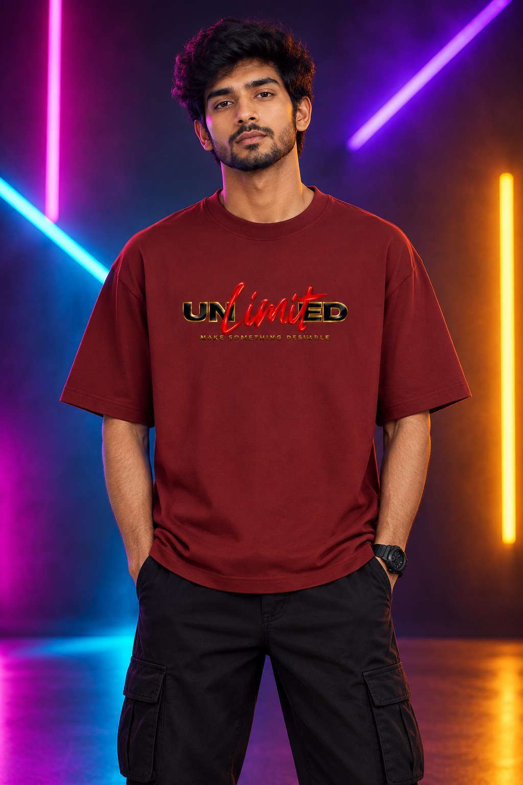 Red male model