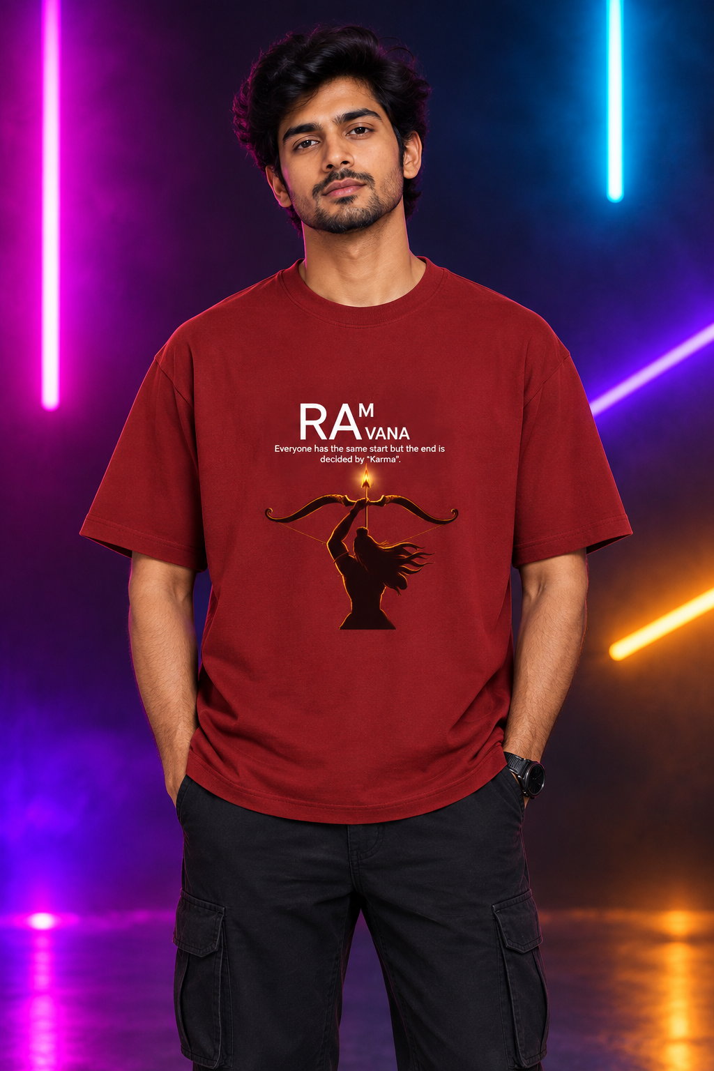 Red male model