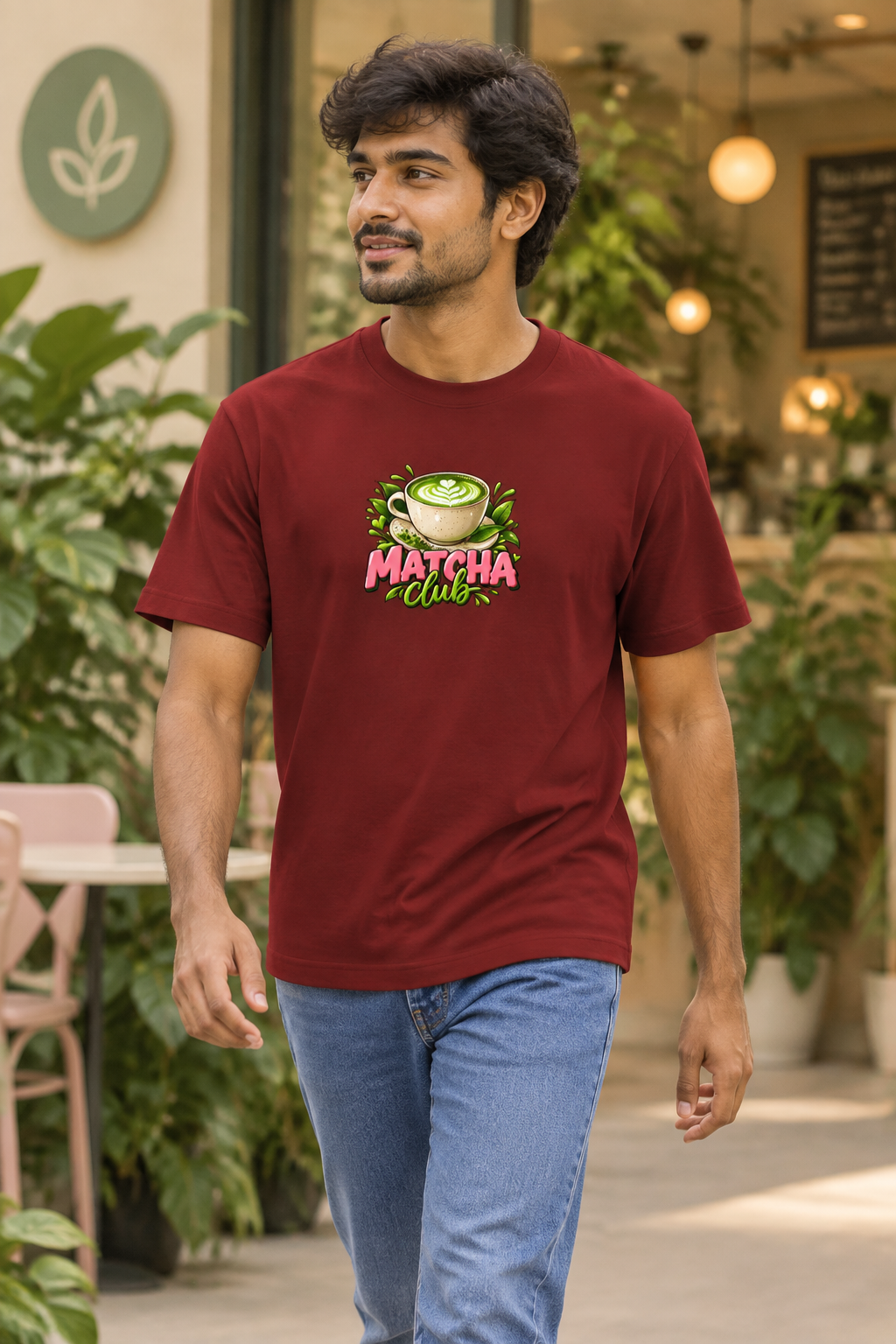 Red male model