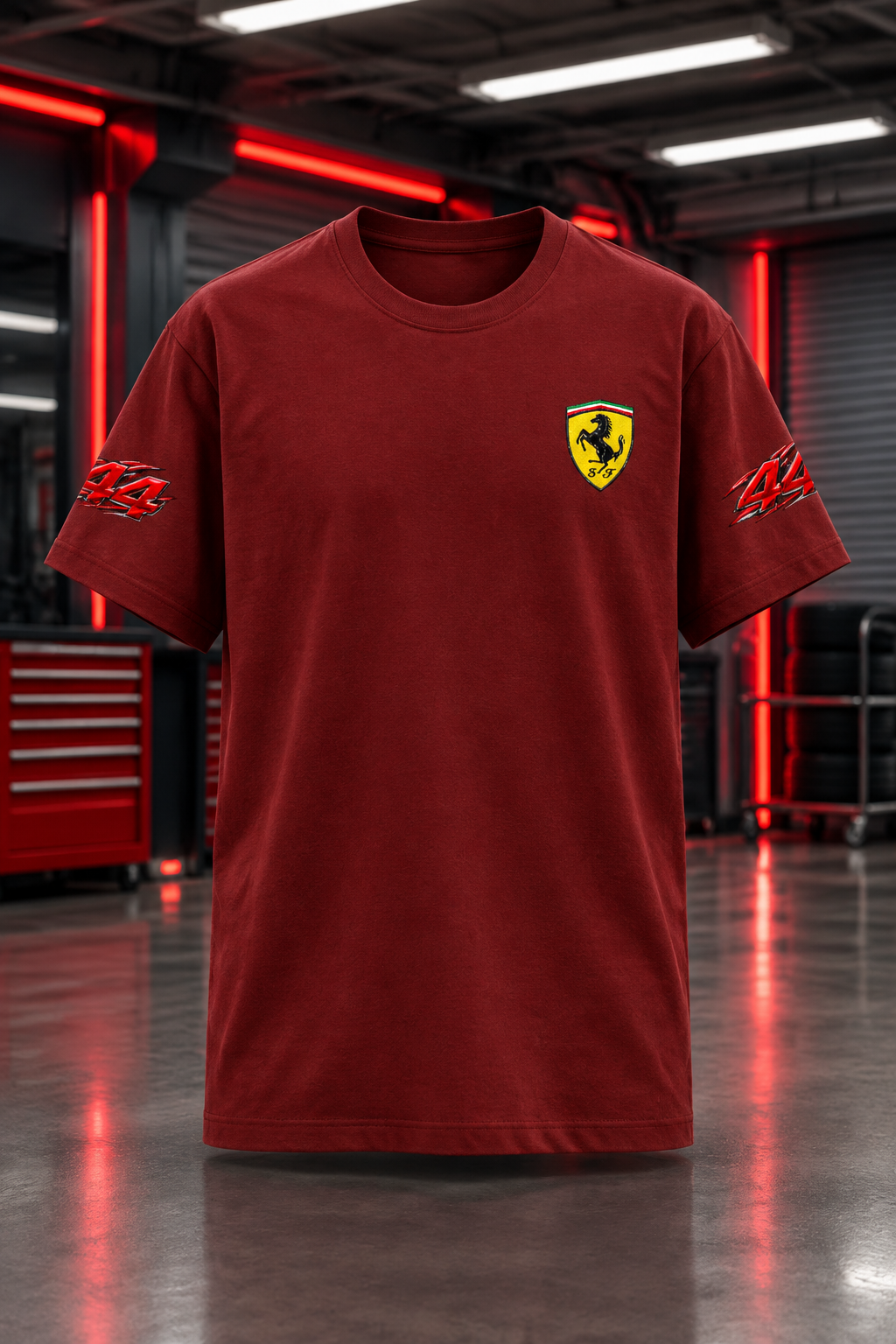 Red mockup front