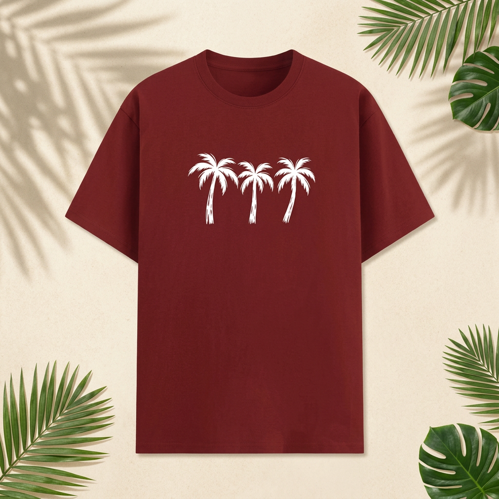 Red palm design preview