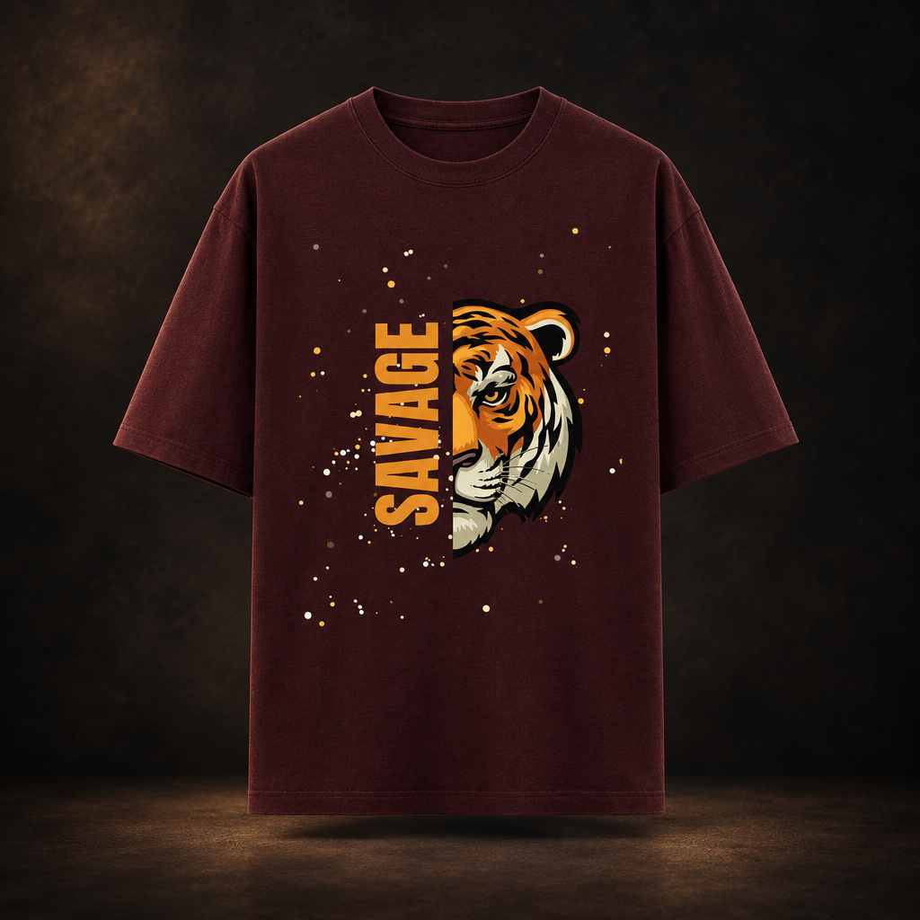 Savage Tiger Maroon design-first preview