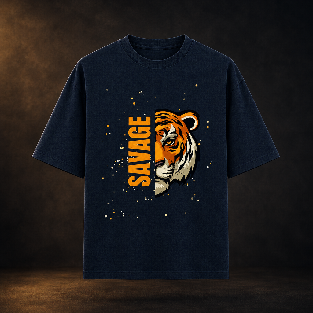 Savage Tiger Navy Blue design-first preview