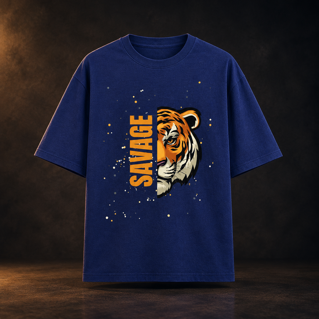 Savage Tiger Royal Blue design-first preview