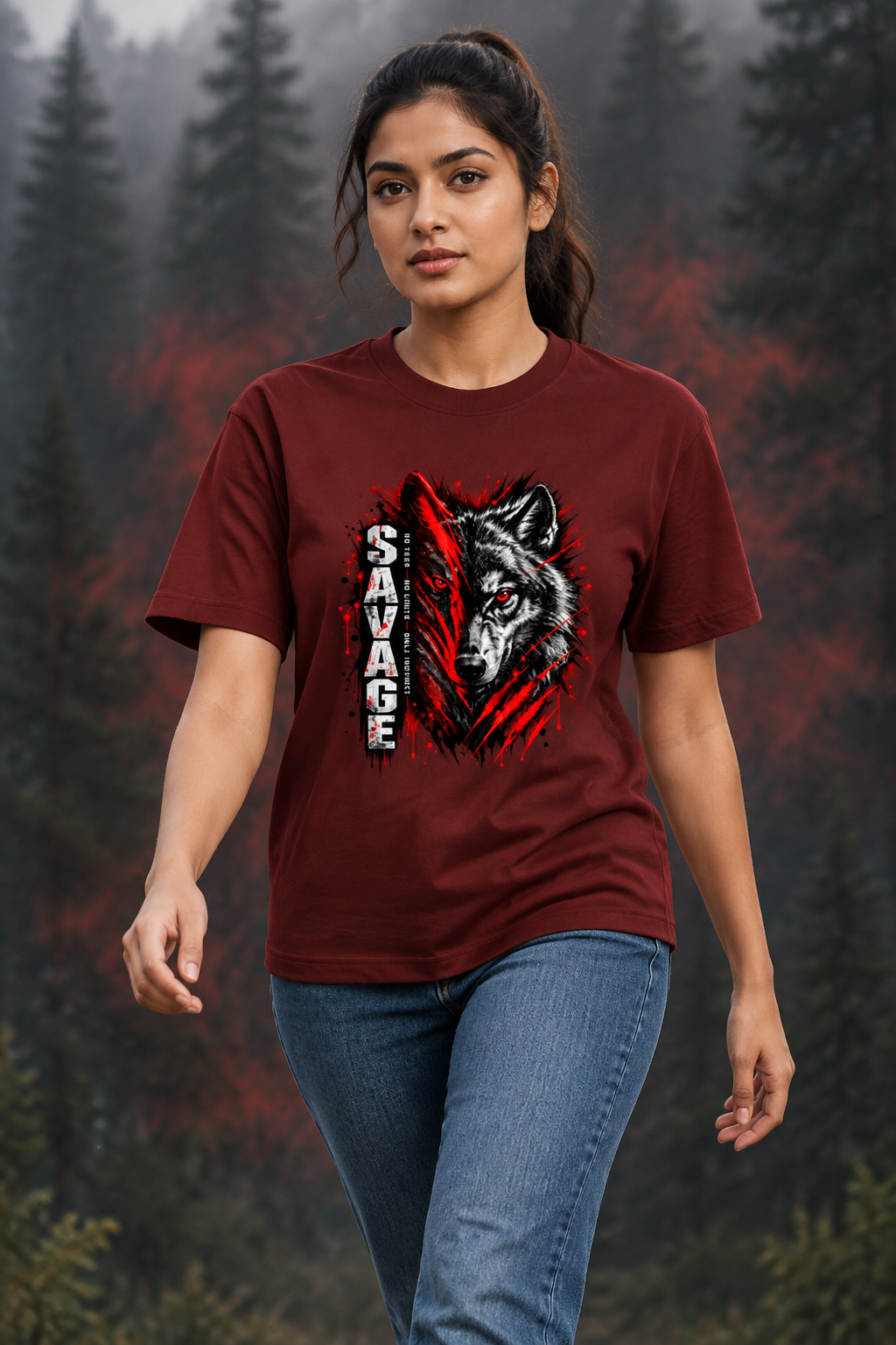 Savage Wolf Red female model