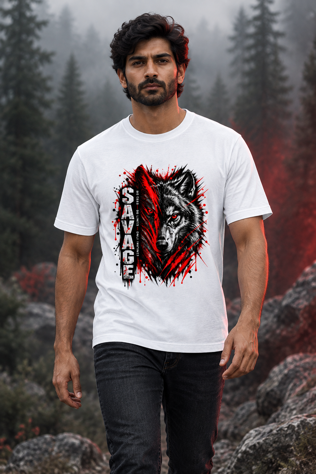 Savage Wolf White male model
