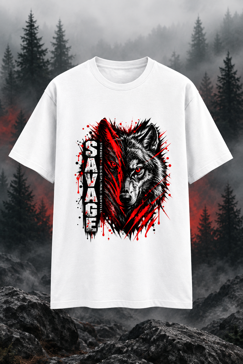 Savage Wolf White mockup