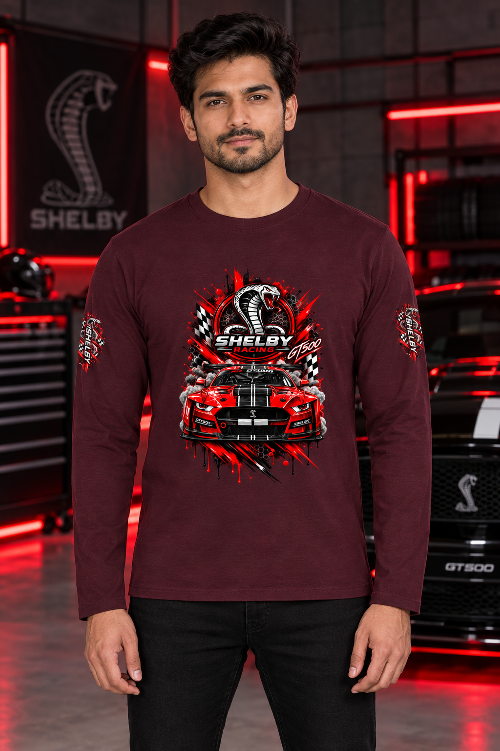 Shelby Maroon male model