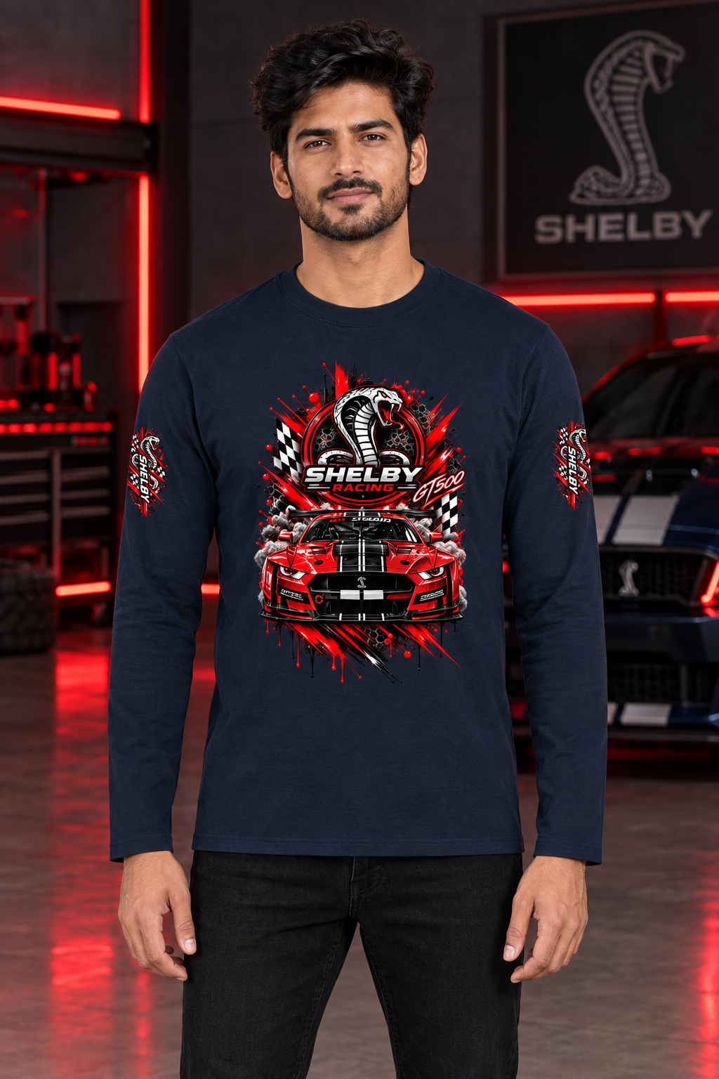 Shelby Navy Blue male model