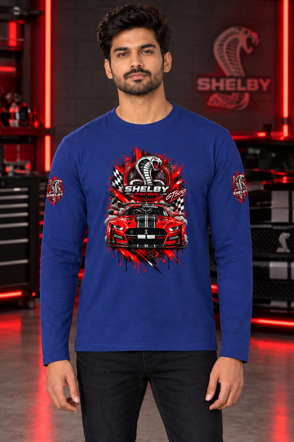 Shelby Royal Blue male model