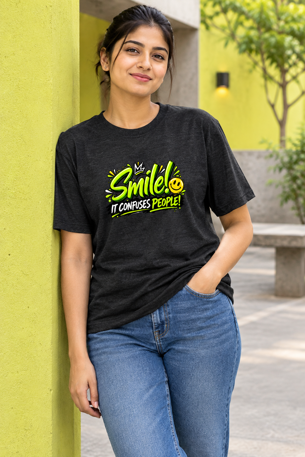 Smile Black Melange female model