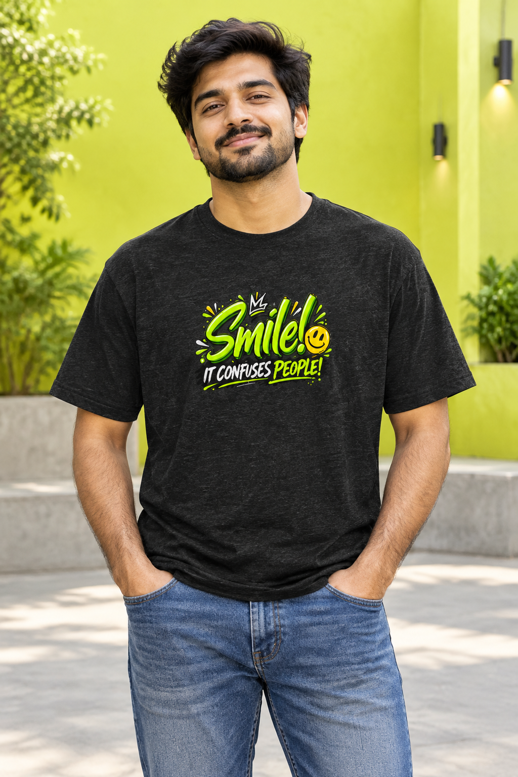 Smile Black Melange male model