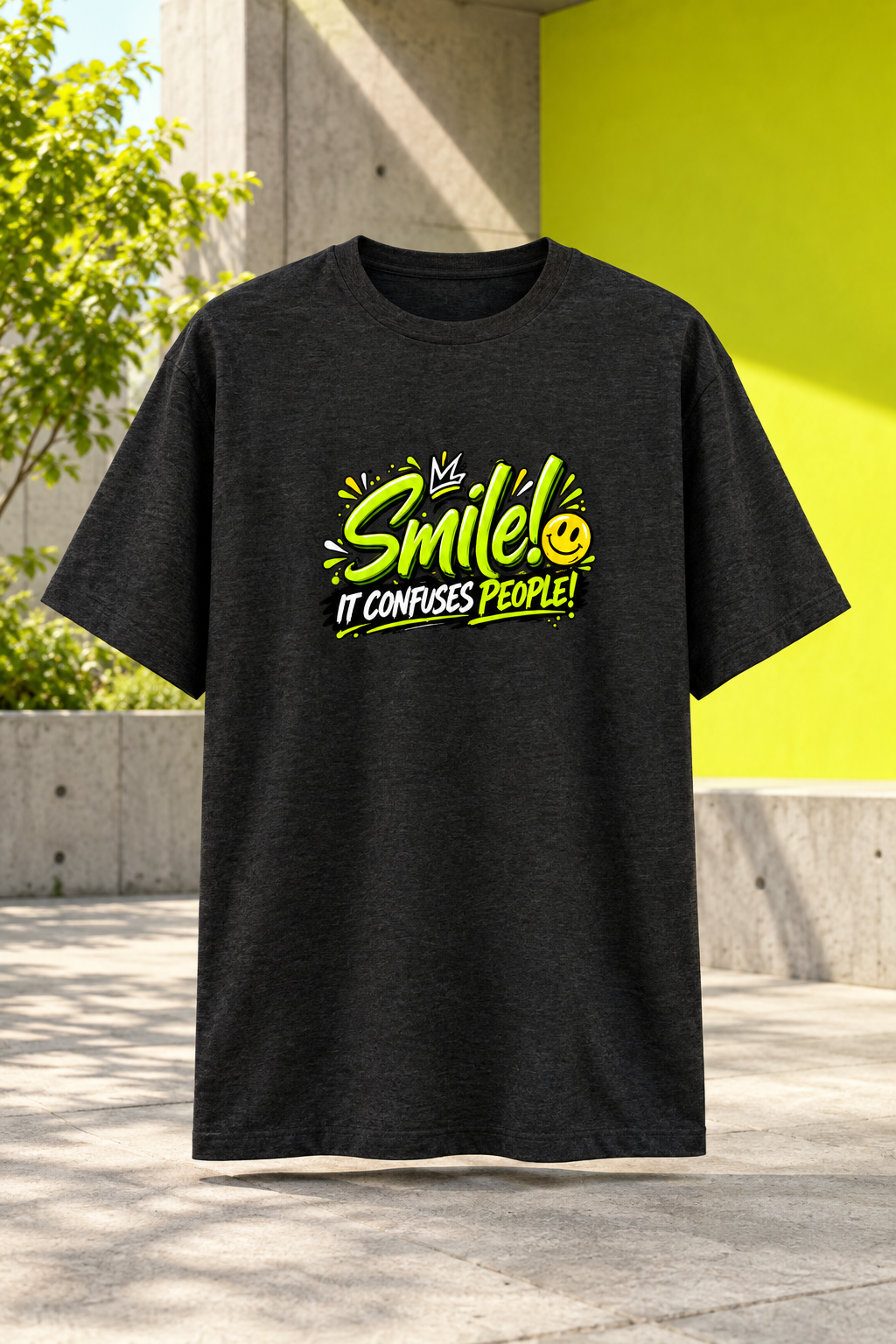 Smile Black Melange mockup