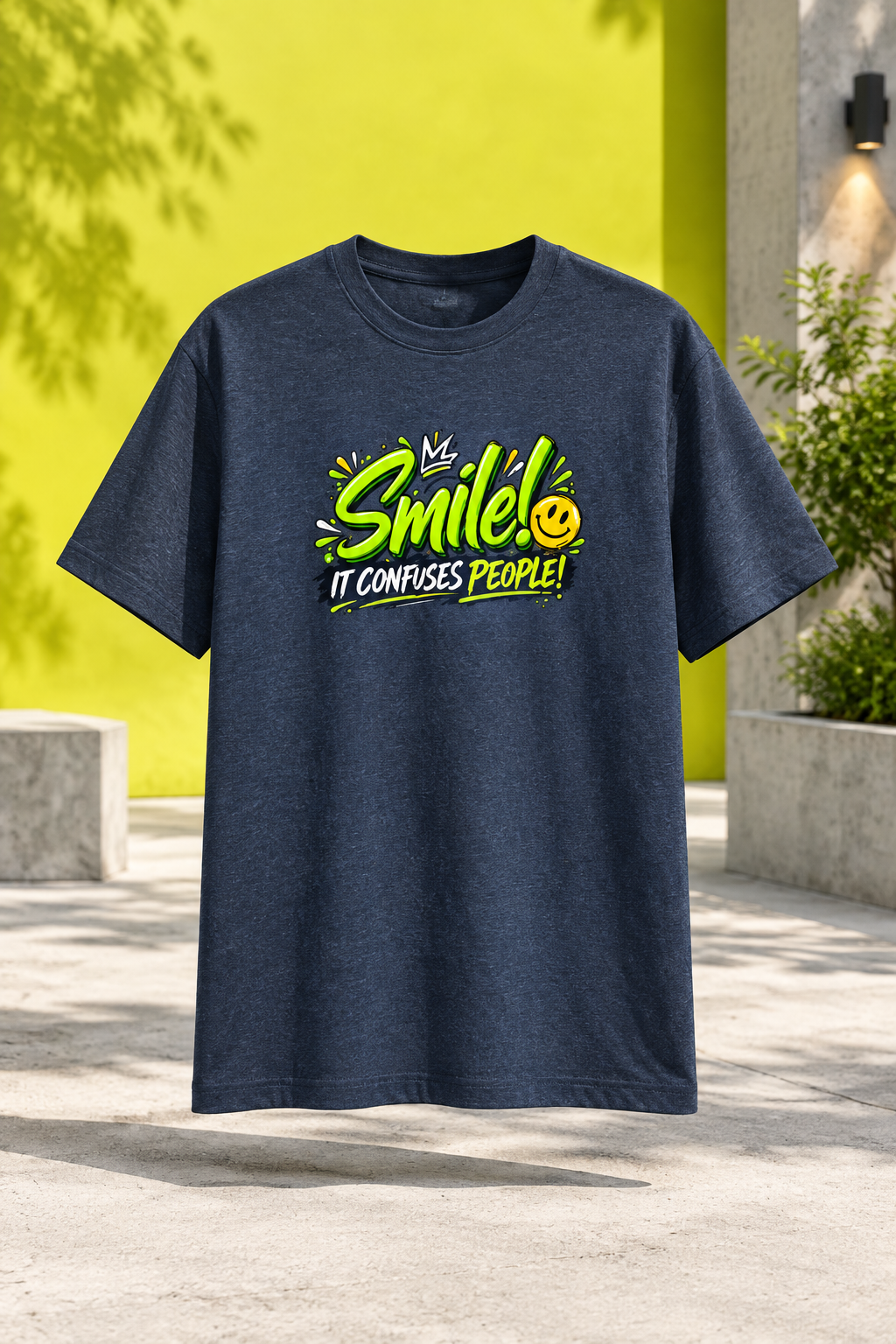 Smile Navy Melange mockup
