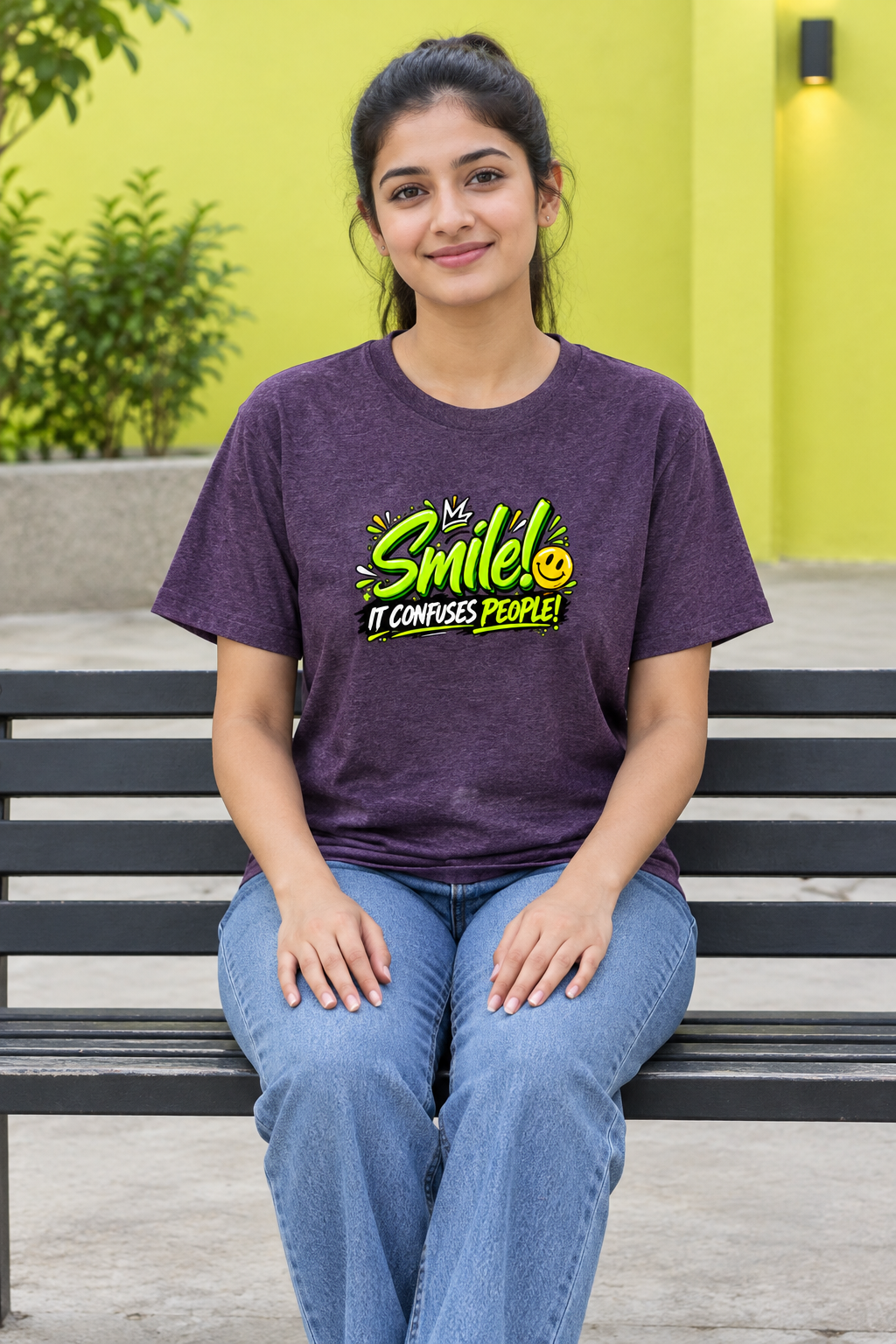 Smile Purple Melange female model