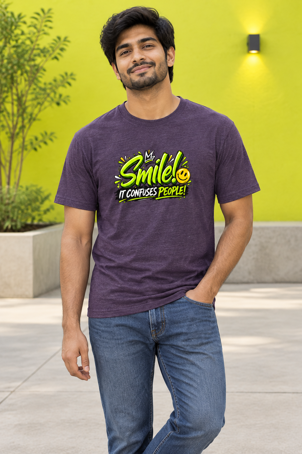 Smile Purple Melange male model