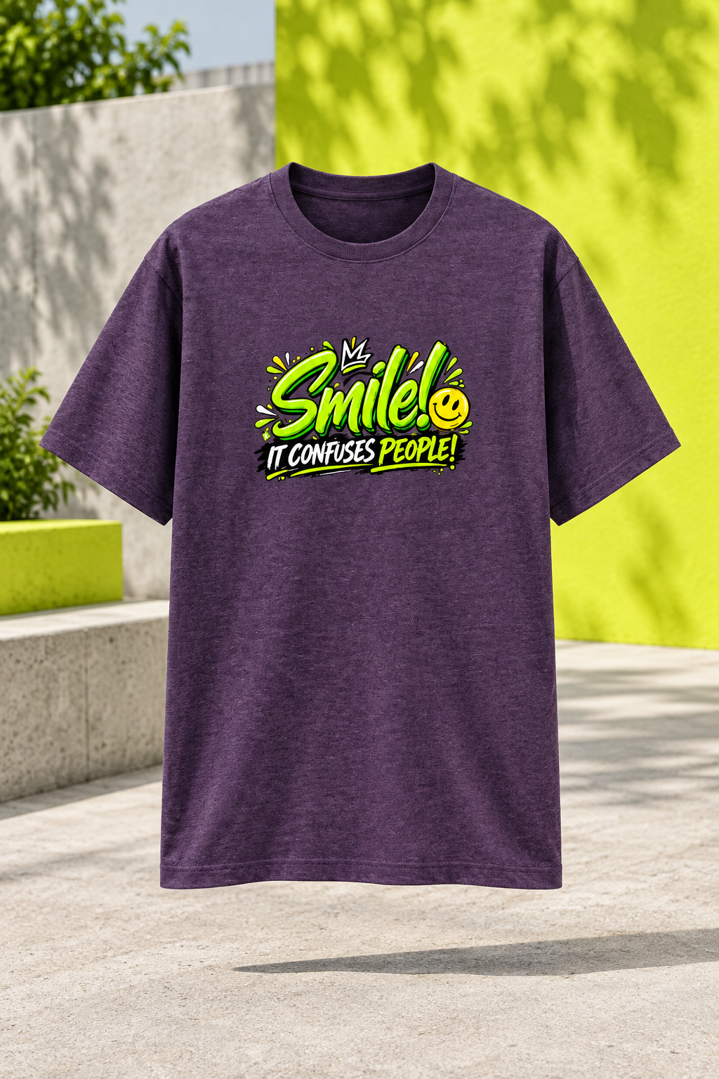 Smile Purple Melange mockup