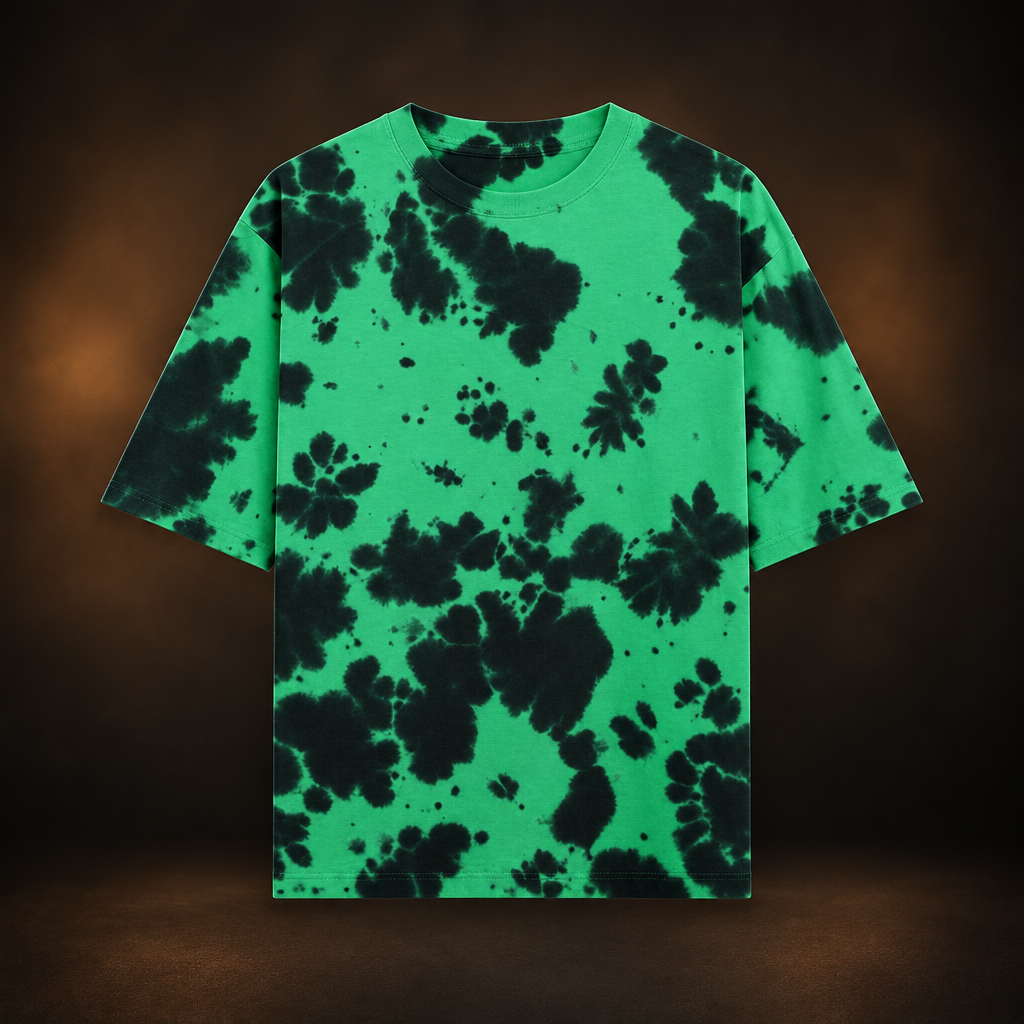 Tie Dye Green Black design-first preview