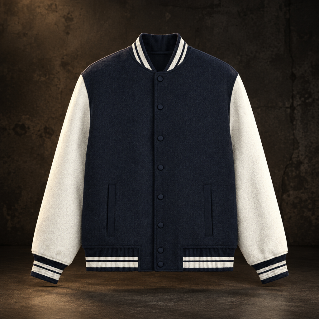 Varsity Jacket Navy Blue design-first preview