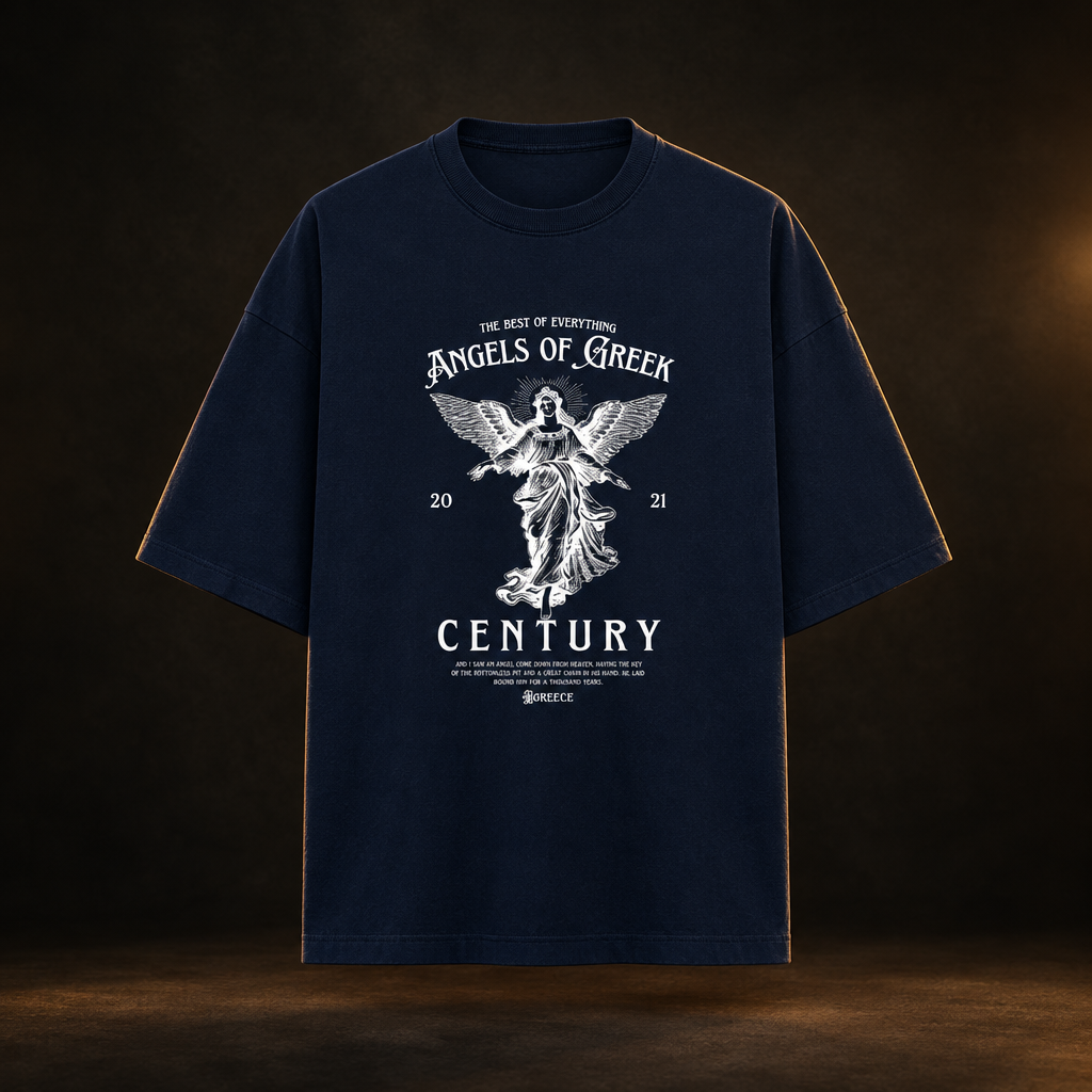 Vintage Angel Navy Blue design-first preview