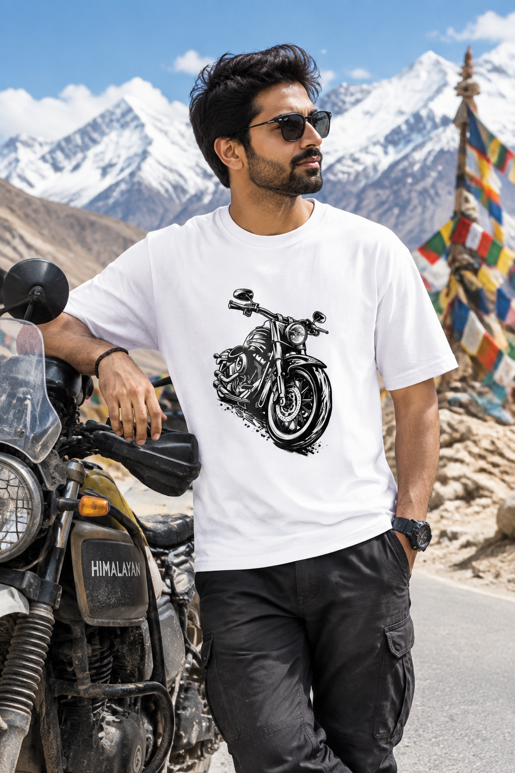 White biker model
