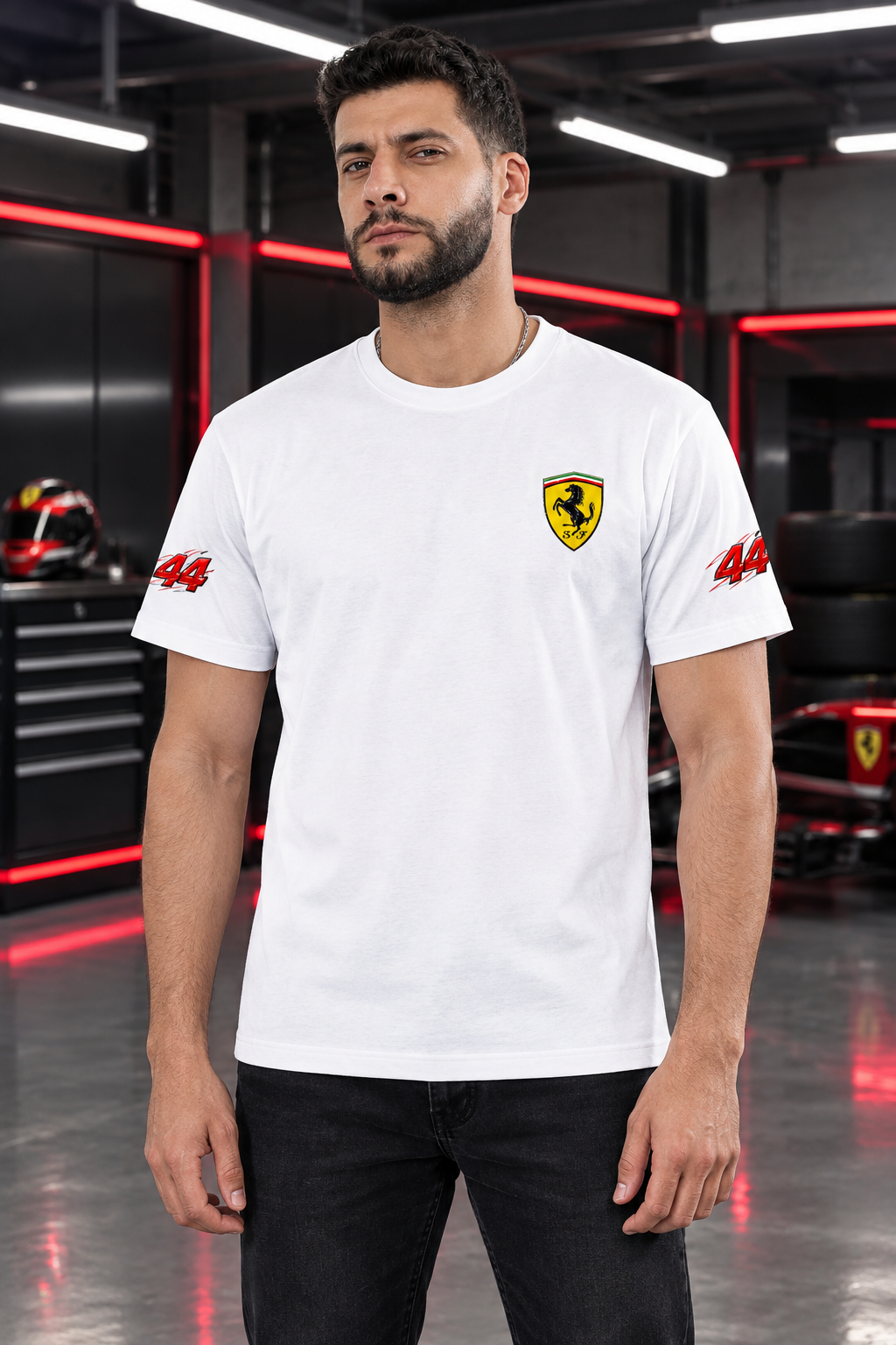 White male model front