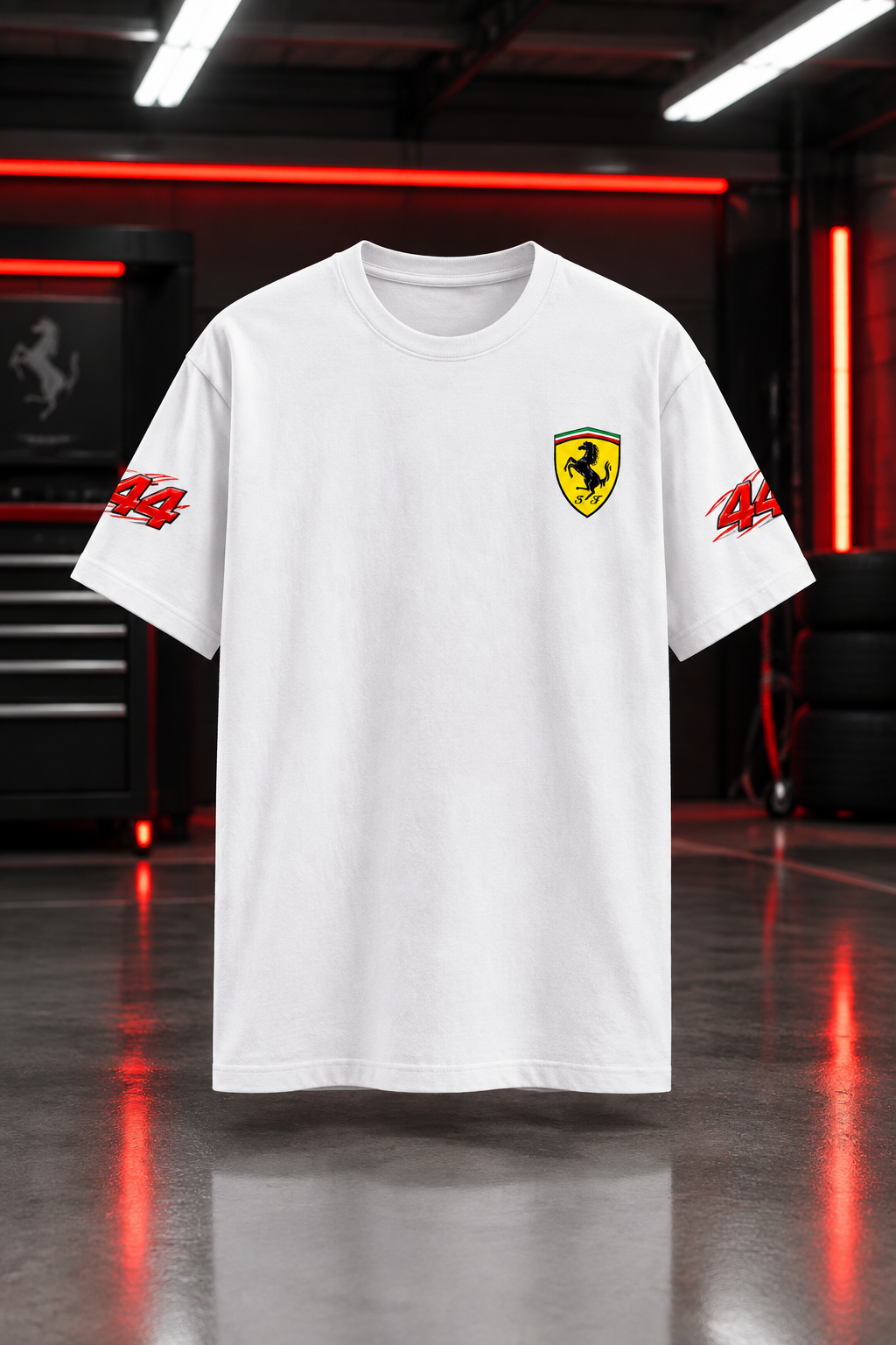 White mockup front